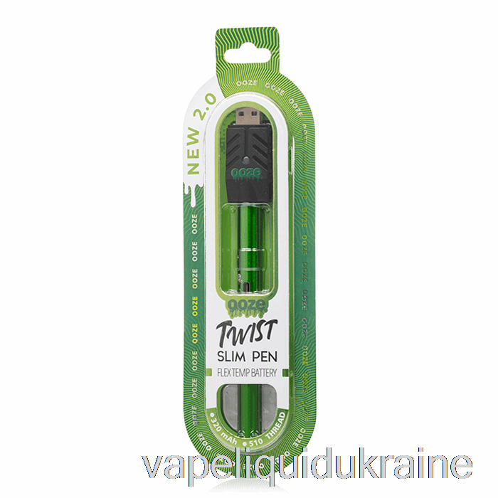 Vape Liquid Ukraine Ooze Slim Twist Pen 2.0 Flex Temp Battery Slime Green